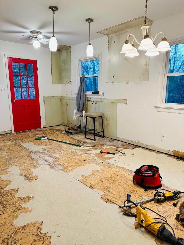 kitchen during remodeling