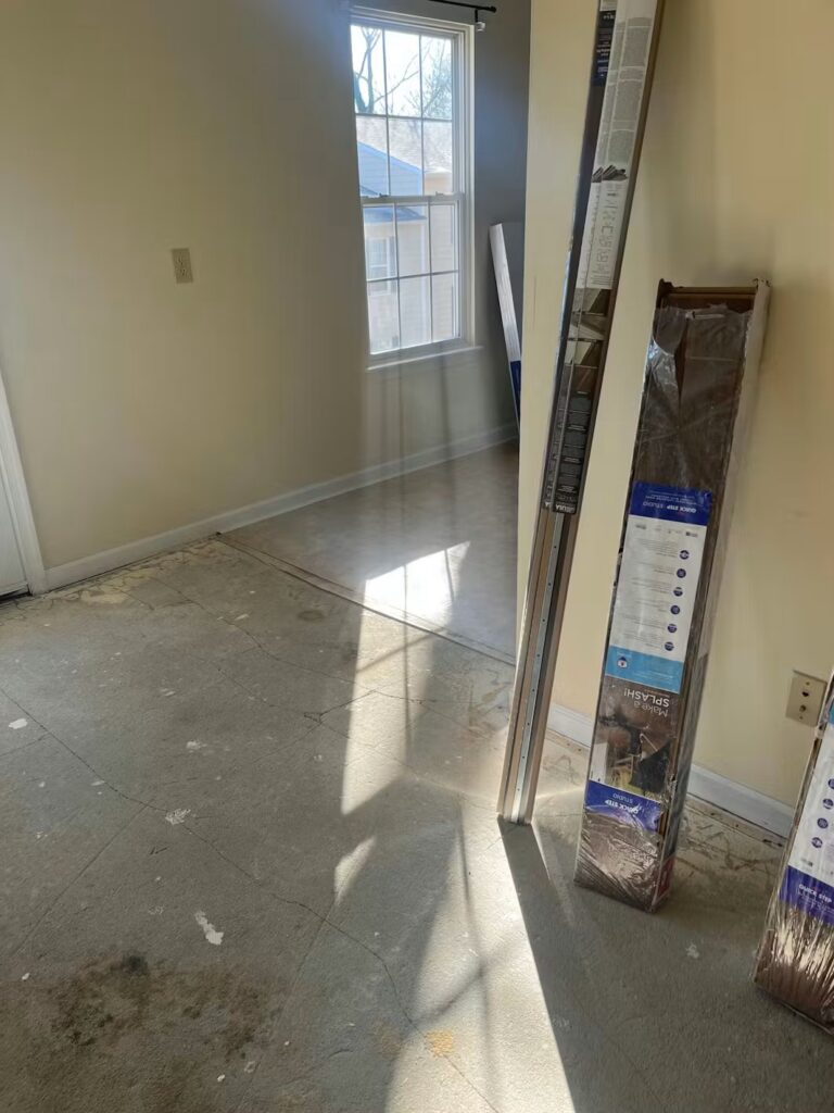 beginning flooring project